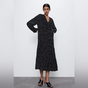 Zara Viral Spotty Midi Dress SzL